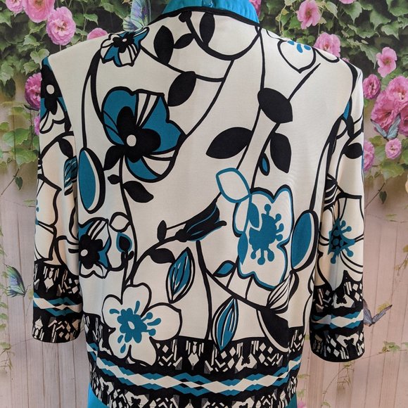 Kim Rogers Floral Bolero Jacket Size 12 - Picture 3 of 6